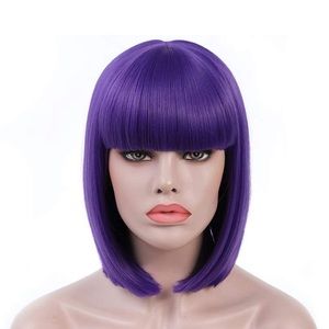 Rosa Star Short Bob Hair Wigs with Flat Bangs